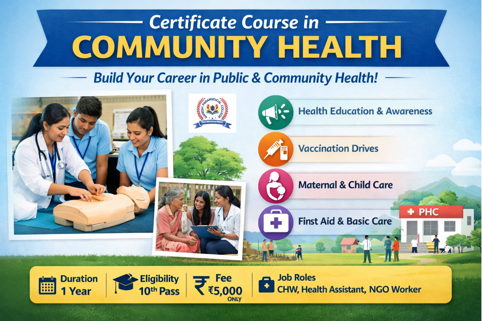 Health Course Images Certificate Course in Community Health – Career & Scope